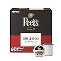 Peet's Coffee, Dark Roast Keurig K-Cup Pods, 100% Arabica Coffee - Chalet Blend 60 Count (1 Box of 60 K-Cup Pods)