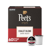 Peet's Coffee, Dark Roast Keurig K-Cup Pods, 100% Arabica Coffee - Chalet Blend 60 Count (1 Box of 60 K-Cup Pods)