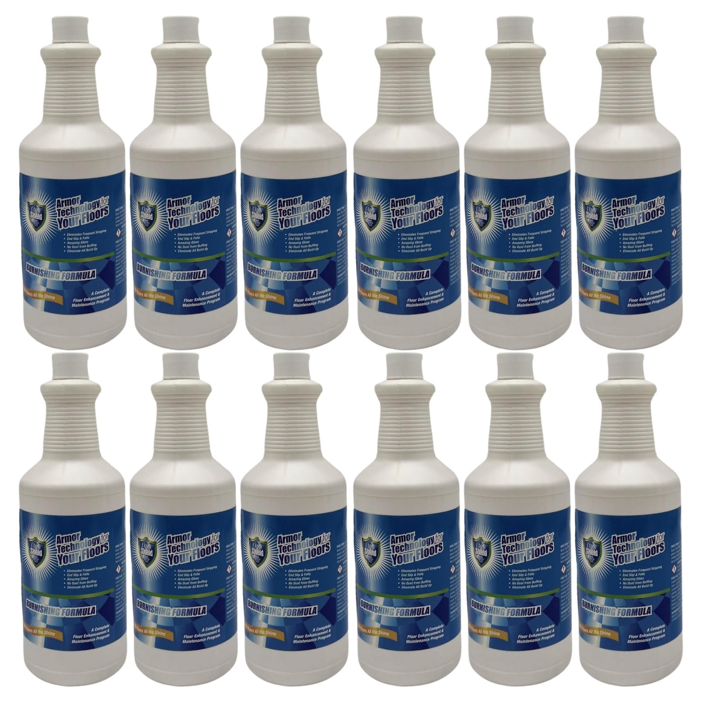 UltraShield Ready To Use (RTU) - High-Gloss Floor Finish, Scratch-Resistant, Slip-Reducing, Dust-Free, Spray Bottle - Includes 2 Heavy Duty Spray
