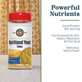 KAL Nutritional Yeast Flakes, Fortified with B12, Folic Acid & Other B Vitamins, Unsweetened, Great Nutty Flavor, Vegan & Gluten Free, 60-Day Money