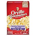 Orville Redenbacher’s Microwave Popcorn, Movie Theater Butter Flavor, 3g Fiber Per Serving, 3.3 oz., 3-Count