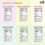 Maud's Mixers Variety Pack Cocktail Mix, 12 ct, Mocktail Non-Alcoholic Drinks - Made with Real Agave - Low Calorie, Low Sugar, Easy to Mix