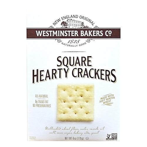 Square Hearty Crackers, 6 Ounch, Made (6 Ounce (Pack of 1), Square Hearty Crackers)