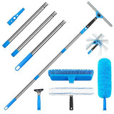 Window Squeegee?5 in 1 Bendable Head Window Squeegee for Home?61''Extension Poles?Bendable Head car Window Cleaner Tool?Squeegee for Shower