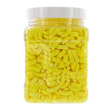 Crazy Bananas Yellow 1.75 Pound Bulk Candy - Crazy Bananas Yellow Candy in 32 FL OZ Gift Ready Reusable Square Jar