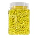Crazy Bananas Yellow 1.75 Pound Bulk Candy - Crazy Bananas Yellow Candy in 32 FL OZ Gift Ready Reusable Square Jar