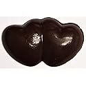 Sugar Free DARK Chocolate Double Hearts, .7 oz, individually wrapped (set of 5)