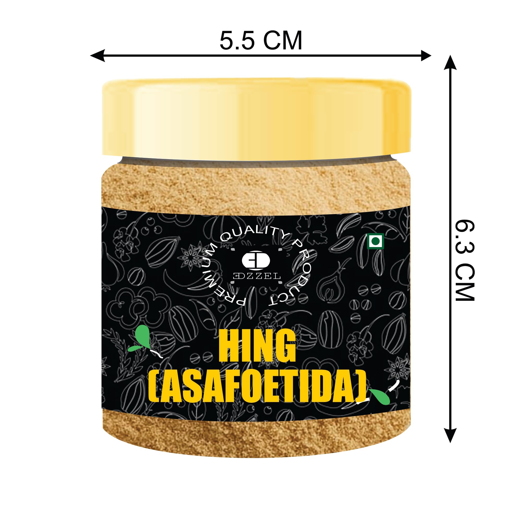 EDZZEL Natural Hing (Asafoetida) 3.52 Oz / 100 Gram (Set Of 1)