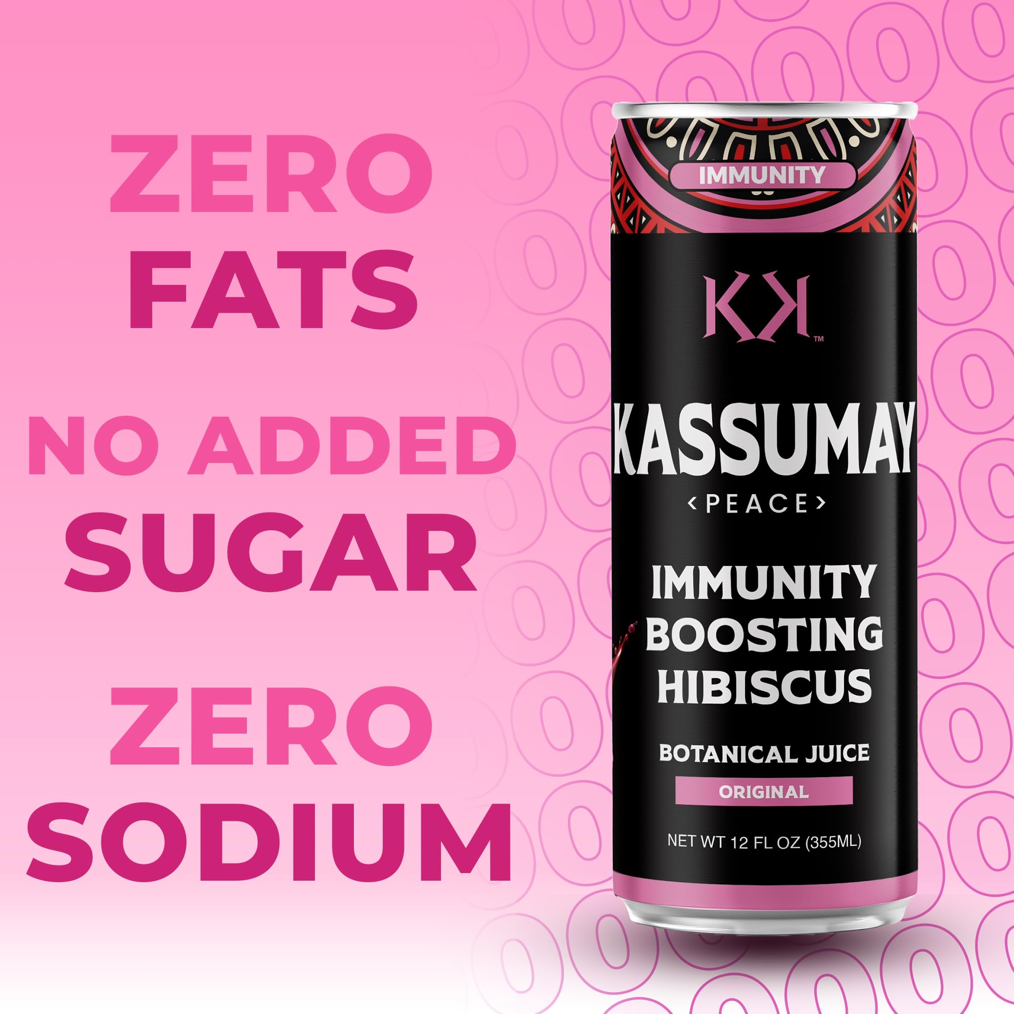 Kassumay Hibiscus Botanical Juice - Premium Plant-Based Wellness Beverage | Immune Support | Antioxidant-Rich | All-Natural | No Added Sugar| 12 Pack