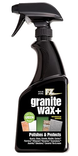 Granite Wax Plus - Granite Cleaner & Polish, Hard Water Stain Remover, Kitchen, and Bathroom Cleaner - Streak-Free Shine, Carnauba Wax, Banana Scent