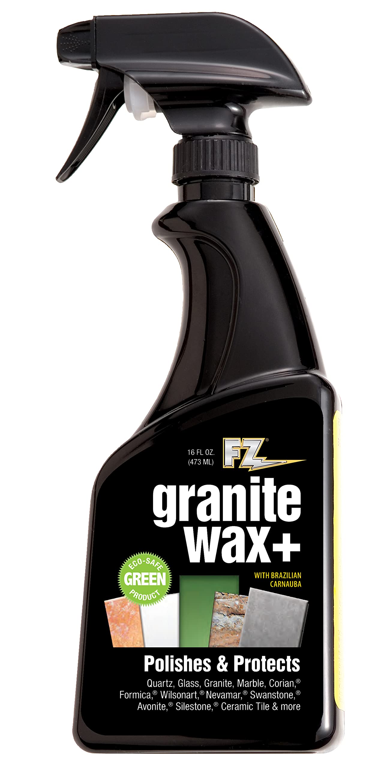 Granite Wax Plus - Granite Cleaner & Polish, Hard Water Stain Remover, Kitchen, and Bathroom Cleaner - Streak-Free Shine, Carnauba Wax, Banana Scent