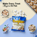 Bonjour Large Marshmallows - Halal Gelatin, Low Fat & Dye Free Square Marshmallows For Hot Chocolate, Smore, Ice Cream - Vanilla Flavored, Soft