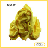 Cleanex Microfiber Cleaning Cloth for Kitchen & households, Towels for Cars. (300gsm) (Pack of 24 Yellow)