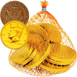 Fruidles Coins in Mesh Bags, 10 Half-Dollar Gold Coins, 18oz (12 Mesh Bags)