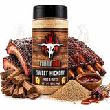 Sweet Hickory BBQ Rub - Brown Sugar Pork & Rib Seasoning | Smoky Hickory Flavor for Juicy, Tender Meat | Grill, Smoker & BBQ Rub | Runnin Wild Foods