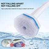 LufamlyGo Upgraded 60pcs Toilet Wand Refills fits Clorox Toilet Wand, Thickened Cleaning Layer, Won’t Fall Apart, Disposable Bathroom Cleaning Scrub