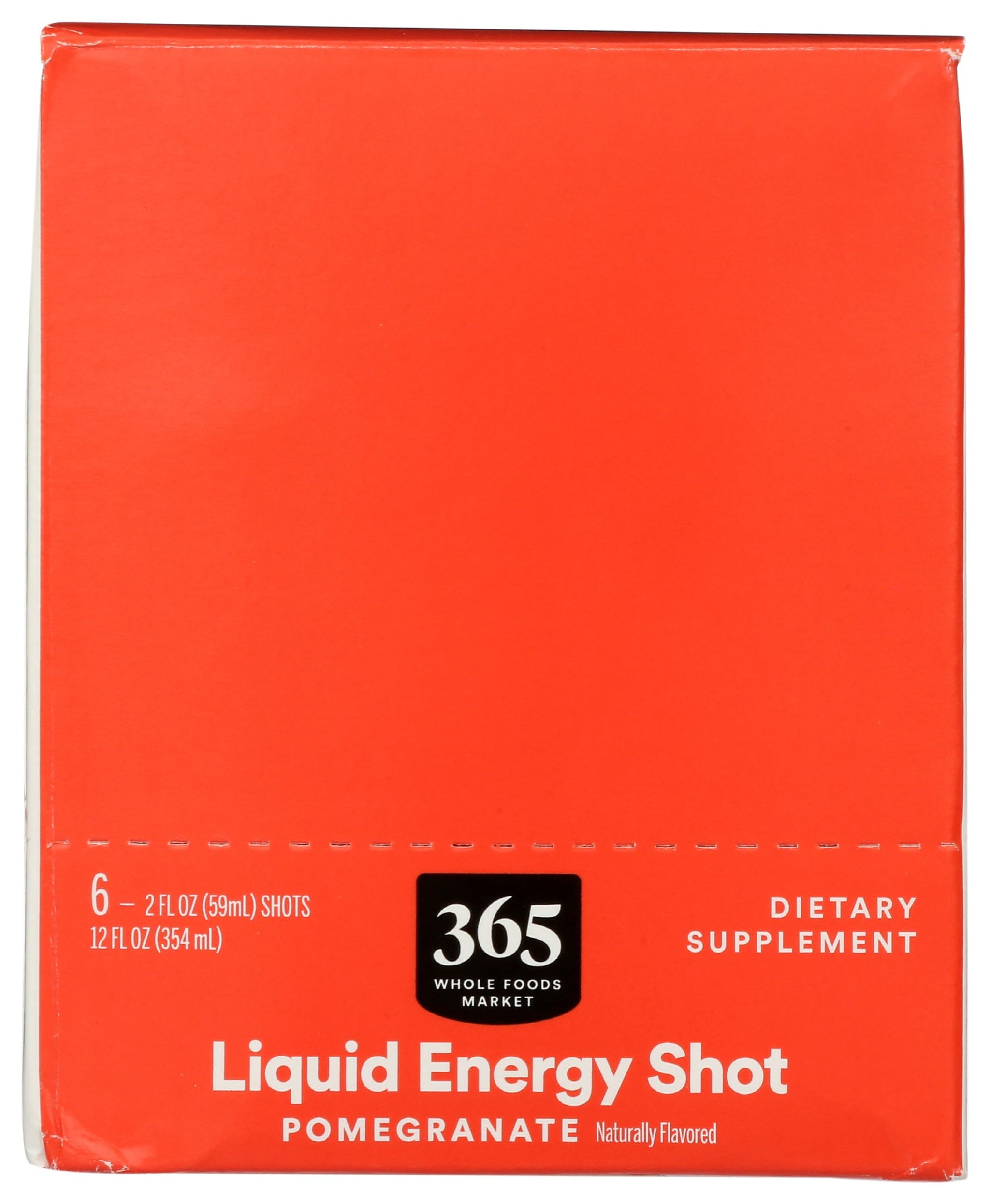 365 by Whole Foods Market Pomegranate Energy Shot, 2 Fl Oz, 6 Count