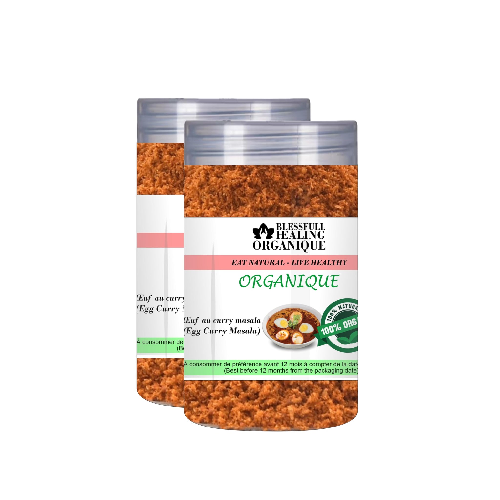 Blessfull Healing Organic Egg Curry Masala 100 Gram (3.52 oz) Each (Pack Of 2) = 200 Grams, Vegan