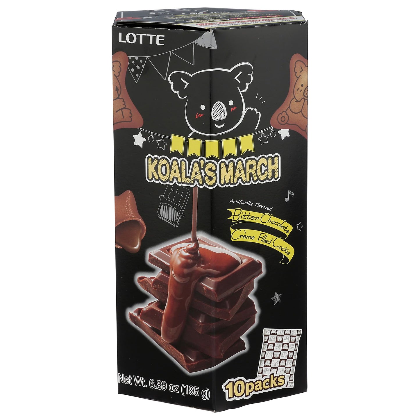 Lotte Koala's March Cookies with Bitter Chocolate Flavored Cream, 6.89 oz