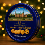 Heavenly Bites Danish Style Butter Cookies in Metal Tin 24 Oz