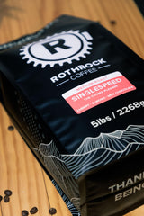 Rothrock Coffee - Singlespeed - Medium Roast - Whole Bean Coffee - For Espresso, Drip Brew, French Press & More - Versatile Roast - Fruity, Chocolatey