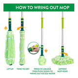 Pine-Sol Microfiber Mop Self Wringing - Easy Squeeze Twist Design for Wet Mopping | Household Cleaning Tool for Tile, Linoleum, Laminate Floors |