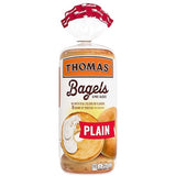 Thomas' Plain Bagels, 6 count, (3.0 oz each), 9g Protein, Kosher Original Bagels, 18 oz Bag