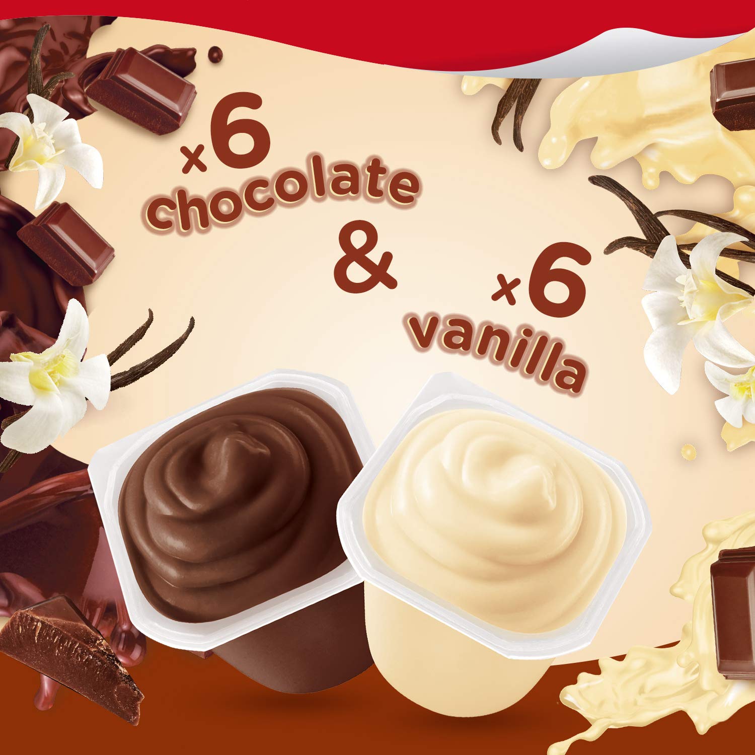 Snack Pack Chocolate and Vanilla Pudding Cups Family Pack, 12 Count
