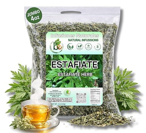 Estafiate Herbal Tea (4 oz) - 100% Natural Mexican Mugwort (Artemisia ludoviciana) - Traditional Vitality & Digestive Balance Support - Wildcrafted
