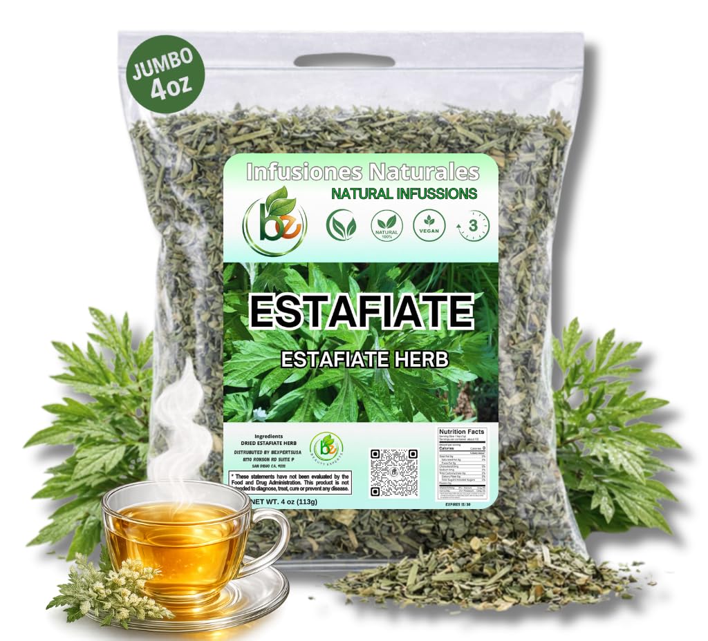 Estafiate Herbal Tea (4 oz) - 100% Natural Mexican Mugwort (Artemisia ludoviciana) - Traditional Vitality & Digestive Balance Support - Wildcrafted