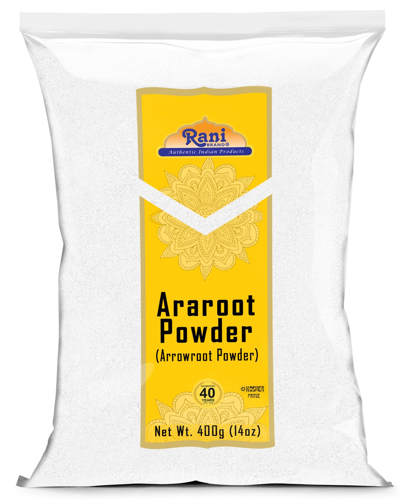 Rani Araroot (Arrowroot) Powder, Starch 14oz (400g) ~ All Natural | Gluten Friendly | No Color | Vegan | NON-GMO | Kosher | Indian Origin