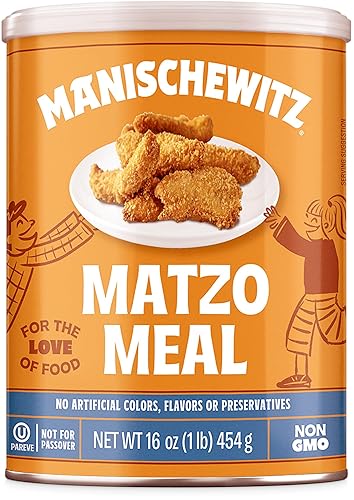 Manischewitz Matzo Meal Canister, 16 Ounce, Great for Breading & for Matzo Ball Mixes (Not for Passover Use)