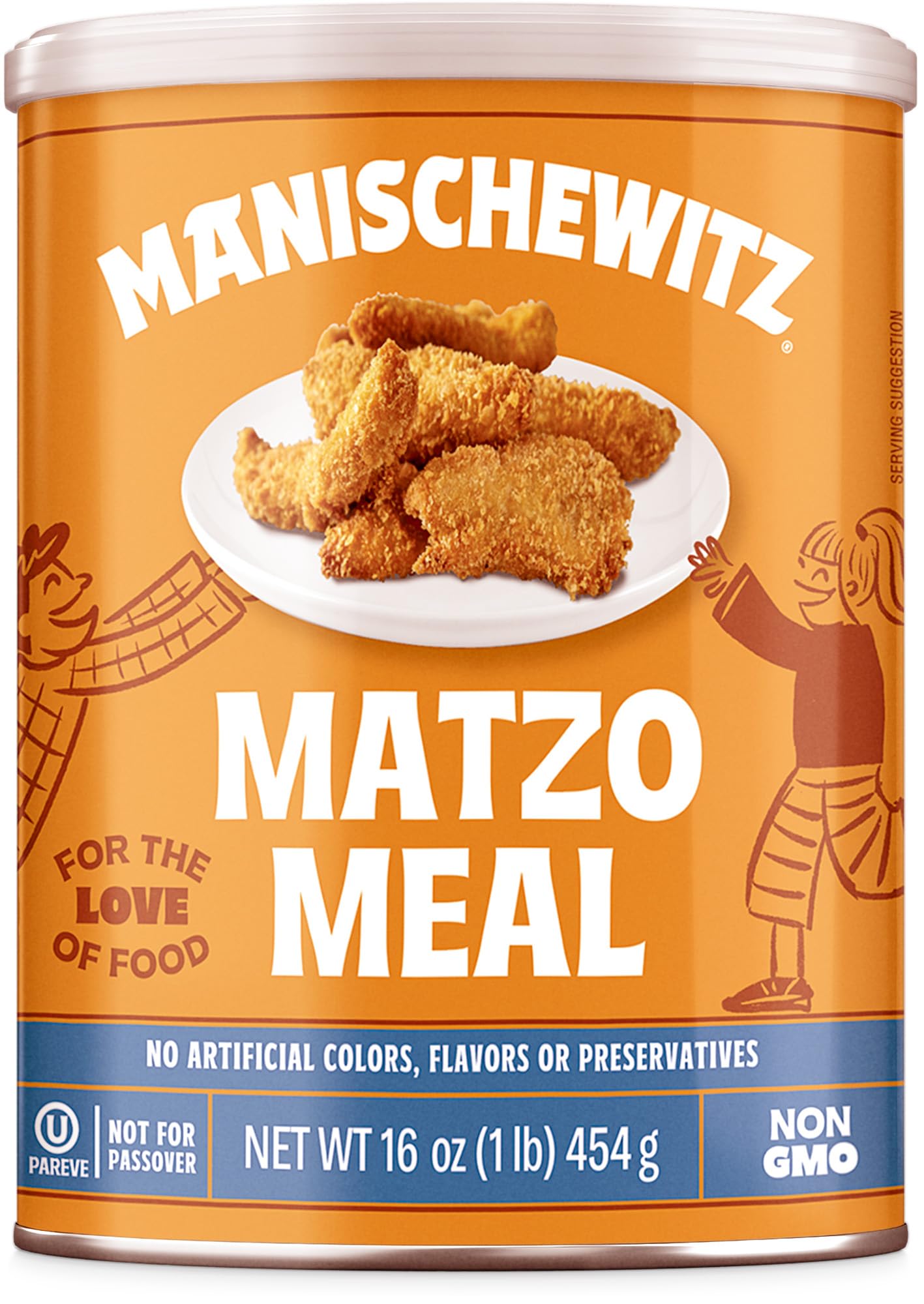 Manischewitz Matzo Meal Canister, 16 Ounce, Great for Breading & for Matzo Ball Mixes (Not for Passover Use)