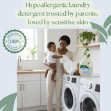Biokleen Free & Clear Natural 3X Concentrated Liquid Laundry Detergent, 300 Loads, Plant-Based, Hypoallergenic, Removes Stains & Fights Odors, Dye