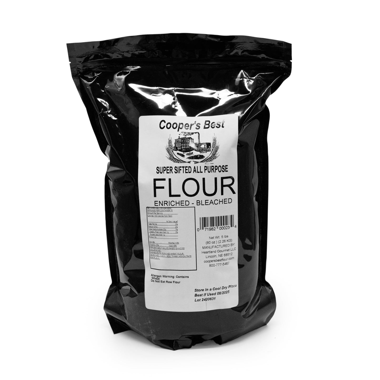 Cooper's Best All-Purpose Flour 5 lb | Exceptional Baking Flour | Non-Gritty Texture | Heartland Gourmet | Made in USA