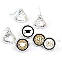 Big Dot of Happiness 2026 Gold Graduation Party Round Candy Sticker Favors - Labels Fit Chocolate Candy (1 Sheet of 108)