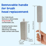6pcs Pumice Stone Toilet Bowl Cleaner with Extra Long Handle, Replaceable Pumice Scouring Stick, Toilet Cleaning Stone, Cleaning Stone for Toilet