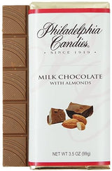 Philadelphia Candies Milk Chocolate with Almonds Bar, 3.5-Ounce Packages (Pack of 2)