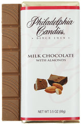 Philadelphia Candies Milk Chocolate with Almonds Bar, 3.5-Ounce Packages (Pack of 2)