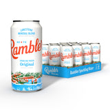 AUTX RAMBLER Sparkling Water, Texas Limestone Mineral Blend, Original Natural Flavor, 16-Ounce Tallboy Cans, 12-Pack