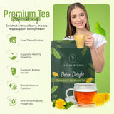 Dandelion Wolfberry Tea - Liver Cleanse, Detox & Repair, Kidney Detox - 100% Natural, Non-GMO, Premium Dandelion Root & Wolfberry Blend - 150 g (25