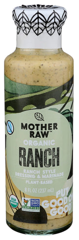 Mother Raw, Dressing Marinade Ranch Organic, 8 Fl Oz