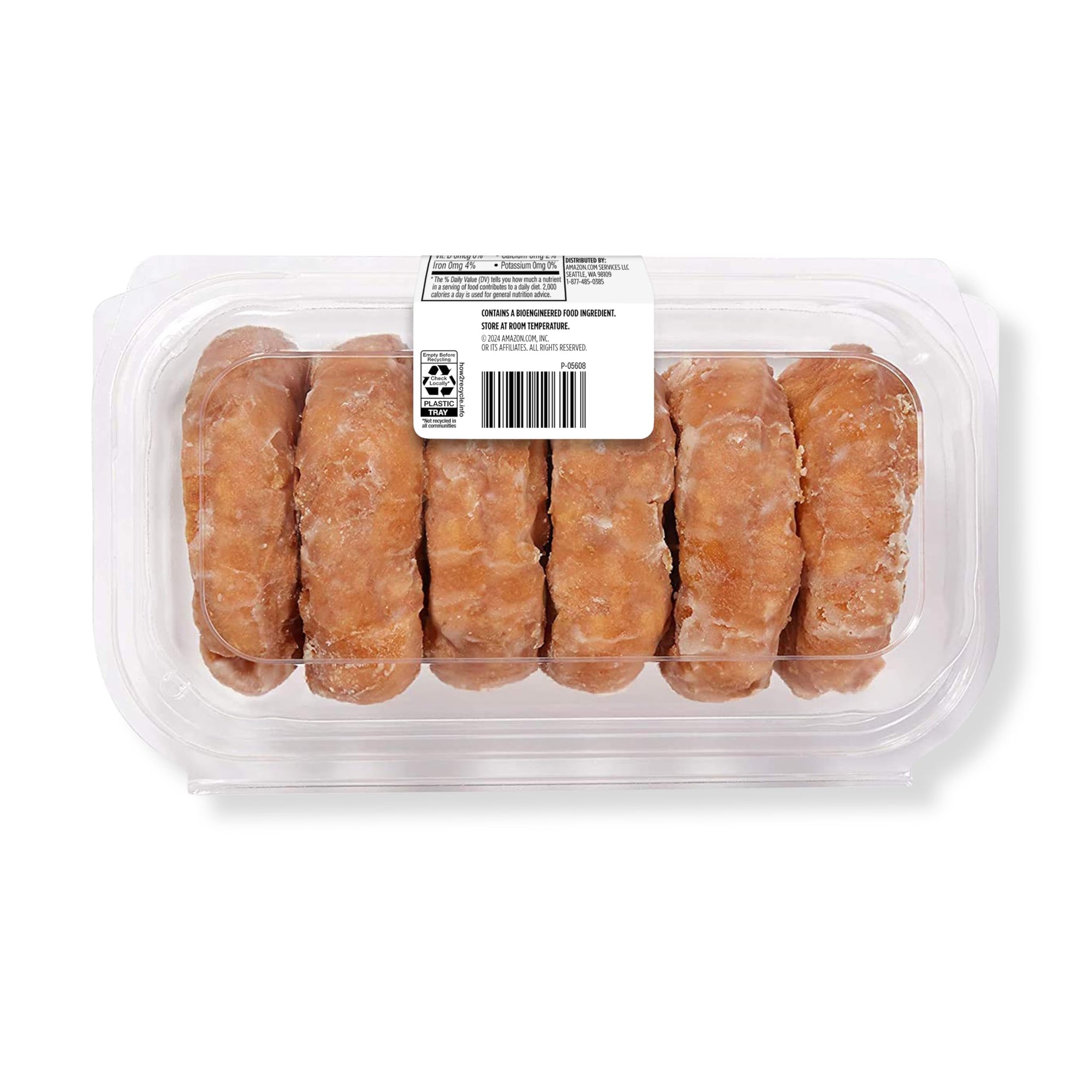 Amazon Grocery, Old Fashioned Sour Cream Donuts, 13 Oz, 6 Ct, Frozen