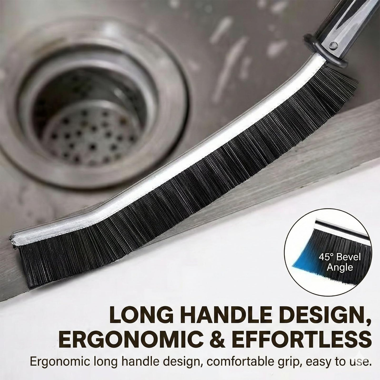 UaneXee 8 Pcs Hard Bristle Crevice Cleaning Brush,Gap Cleaning Brush,Grout & Gap Crevice Brush for Deep Cleaning Kitchen Sink Window Tracks Bathroom