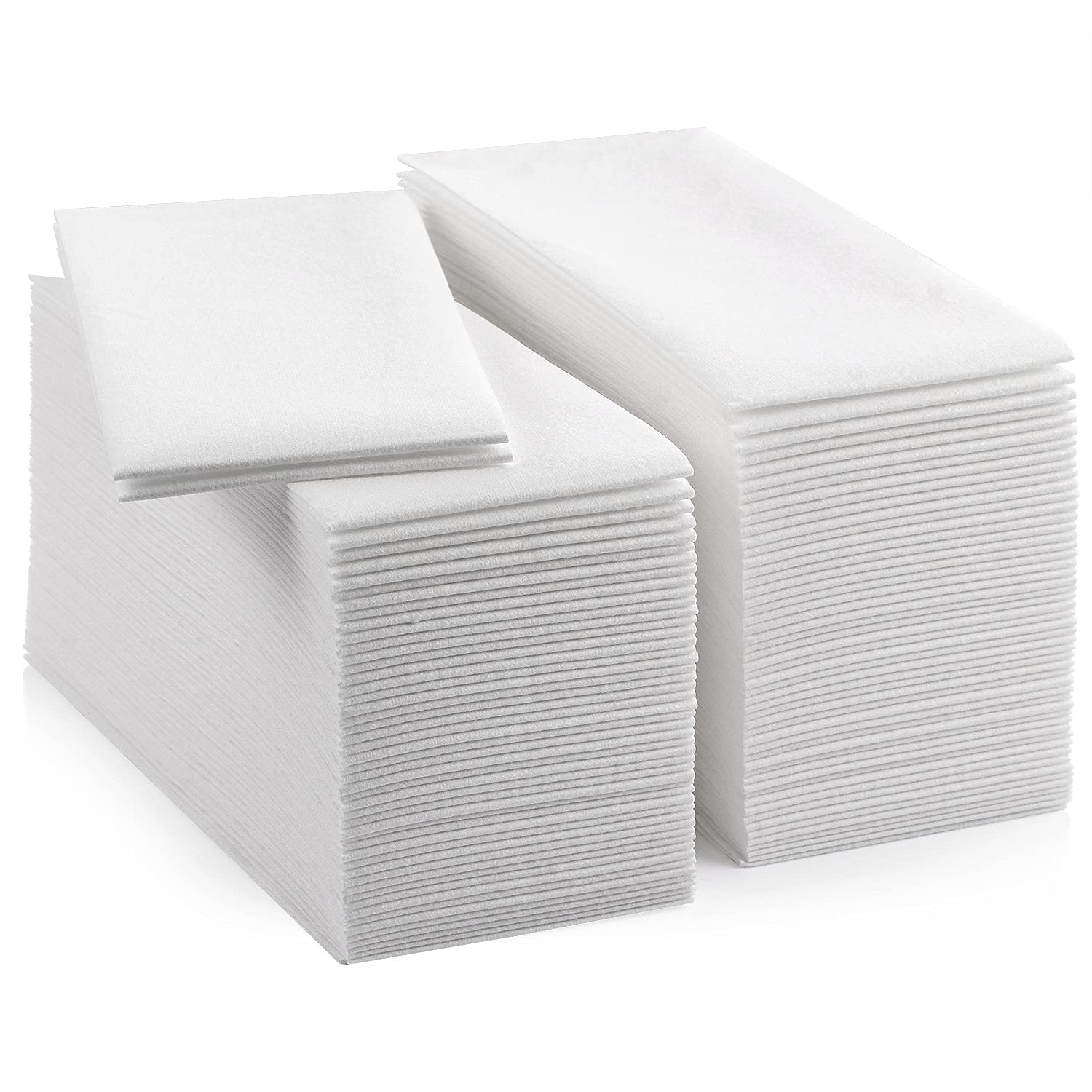 LEKOCH Disposable Linen-Feel Guest Towels & Dinner Napkins, 100 Count, 12"x17" Cloth-Like Paper Hand Towels - Soft, Absorbent for Bathroom, Kitchen
