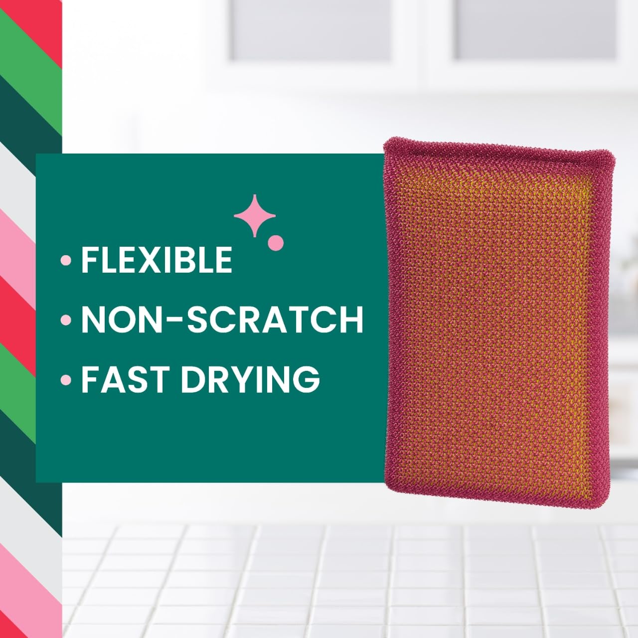 Scotch-Brite Modern Merry Single Red Dobie 1-Pack