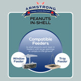 Armstrong Bird Food Peanuts-in-Shell, 3 Pounds - for Blue Jays, Eastern Grey Squirrels and Eastern Chipmunks for Outside Feeders