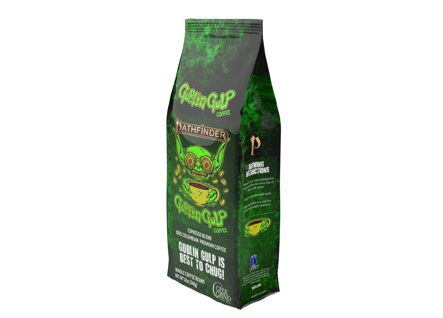 Geek Grind Pathfinder Goblin Gulp Roast Whole Bean Coffee - 12oz Bag