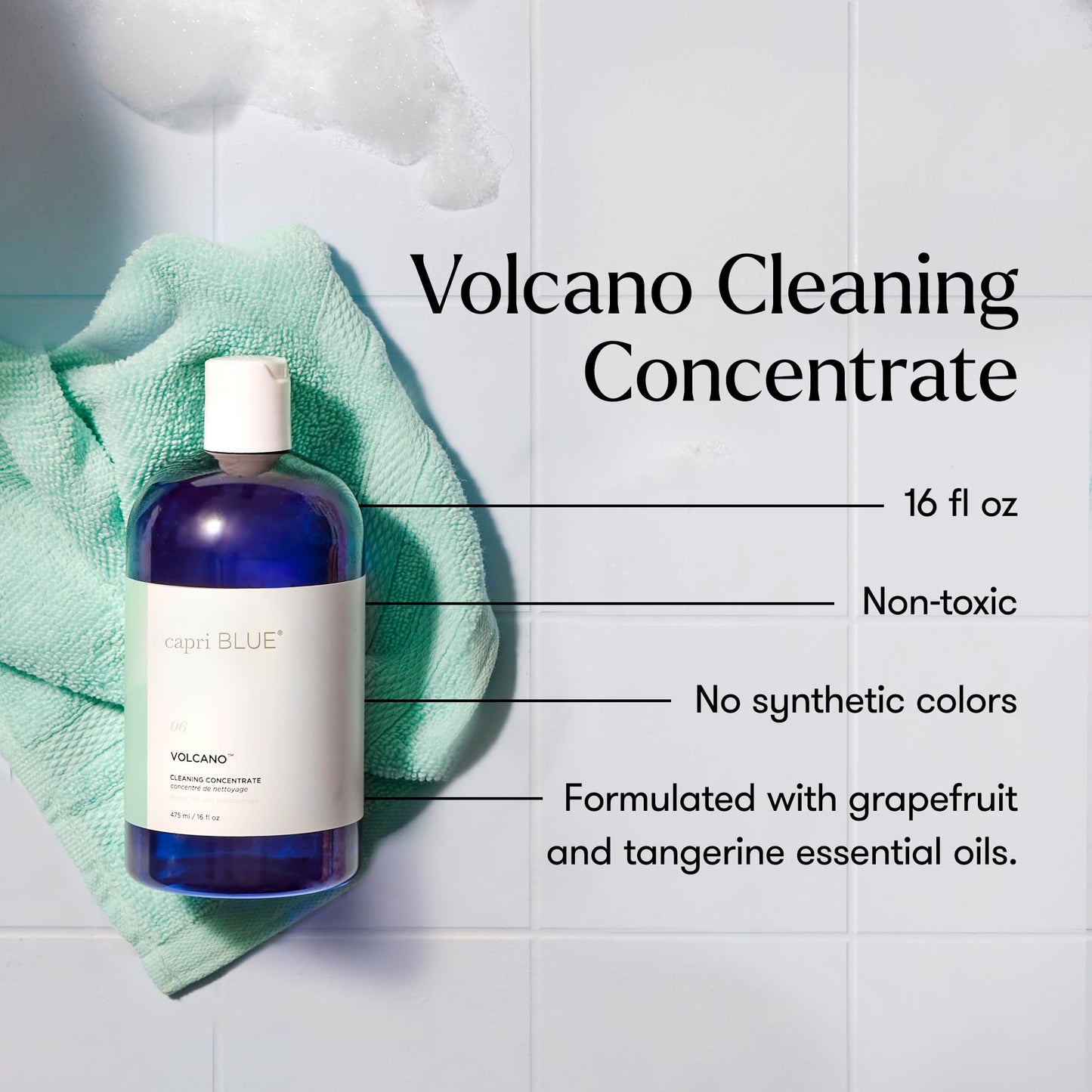 Capri Blue Volcano Cleaning Concentrate - Multi Purpose Cleaner - Cleaning Products Safe for Floors, Tile, Countertops & More - Vegan & Cruelty Free