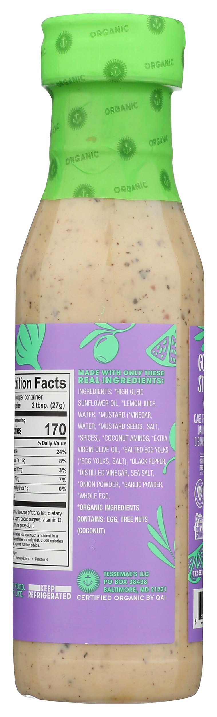 TESSEMAE'S Organic Caesar Dressing, 10 FZ
